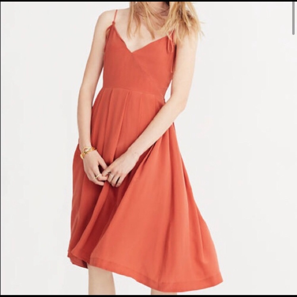 NEW Madewell Fern Silk Dress